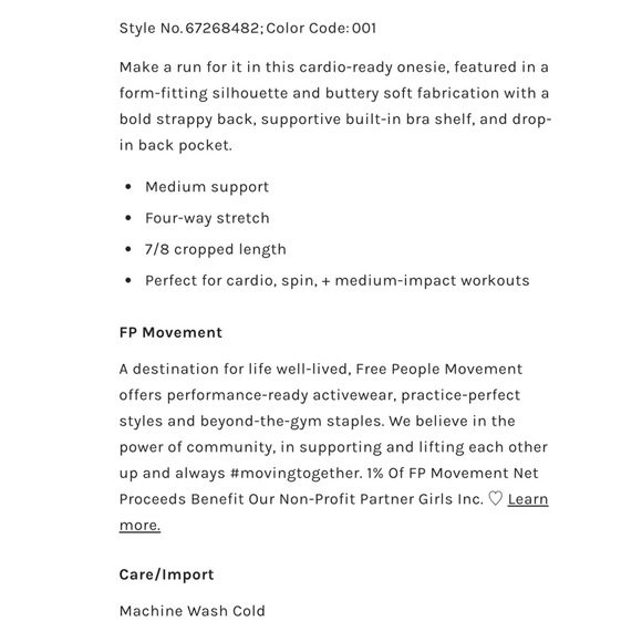 🔥🔥HOST PIC🔥🔥 Free People Movement Back it up Onesie - Picture 5 of 5